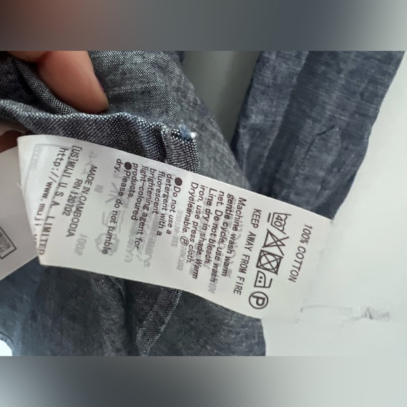 Kids chambray Muji shirt dress - tunic - Picture 6 of 6